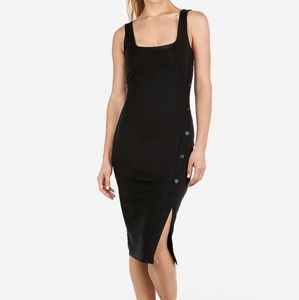Express Asymmetrical Black Bodycon Dress